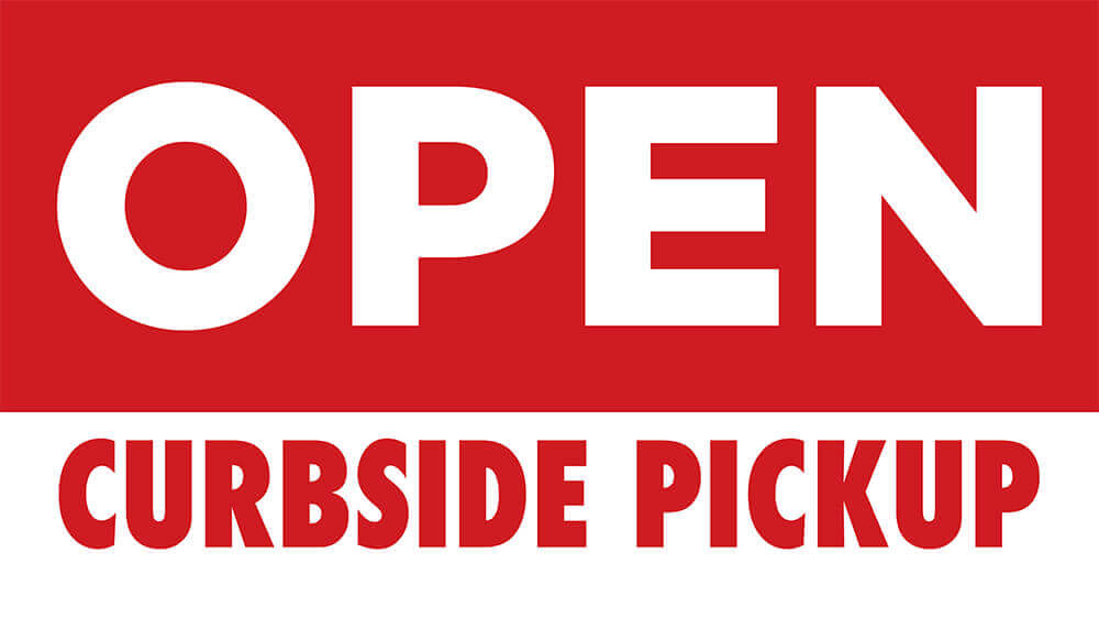 sign for curbside pickup